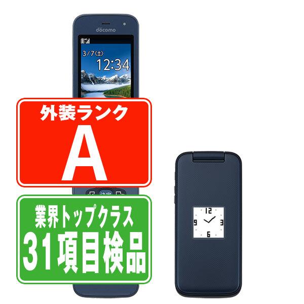 ✨ docomo らくらくホン F-01M ネイビー 携帯電話本体 富士通 らくらく