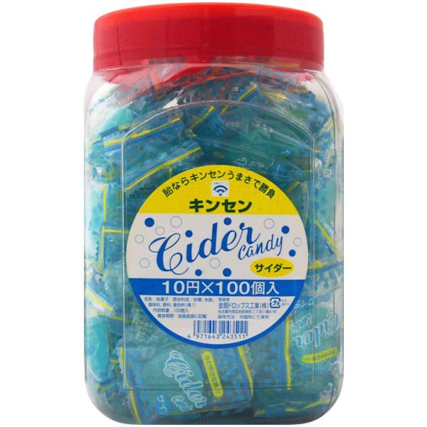 金扇ドロップス】12円 キンセンのサイダーキャンディ（100個入