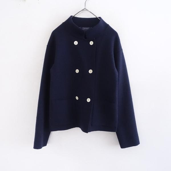 HAND ROOM（ハンドルーム） *ウールダブルボタンニットジャケット*S毛