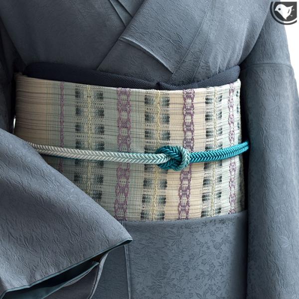 白鷹紬 伝統工芸士 佐藤新一 作 雪花織 九寸 名古屋帯 正絹 日本製【帯