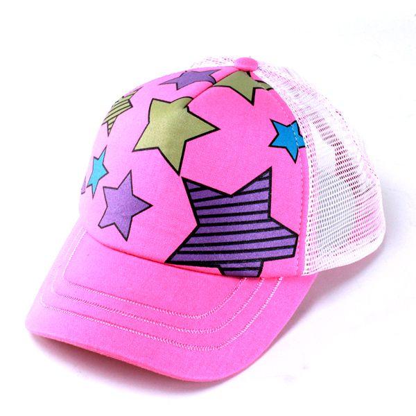 キッズ ファッション キャップ 星柄 子供用 帽子 メッシュキャップ