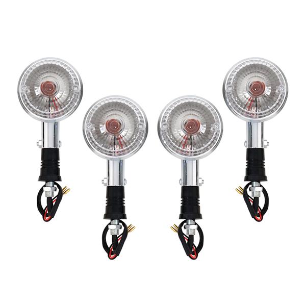 ヤマハ 純正タイプ 丸形 ウインカー クリア 4個セット RZ250 RZ350 XV