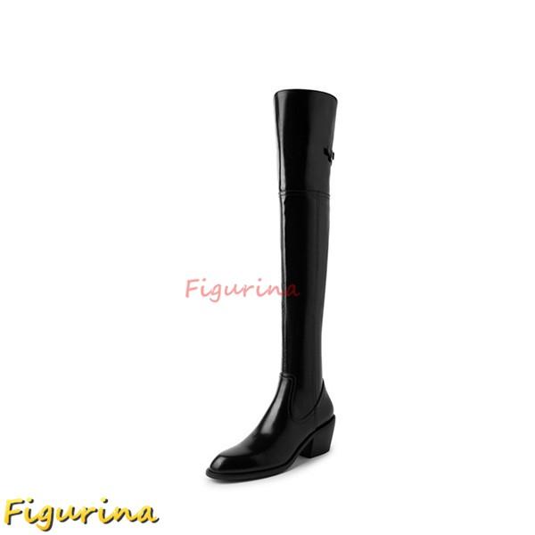 ロングブーツ ニーハイブーツ 本革 折り返し レディース 膝上