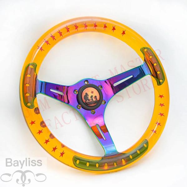 並行輸入品】14インチJDM車カスタム用クリアアクリルステアリング