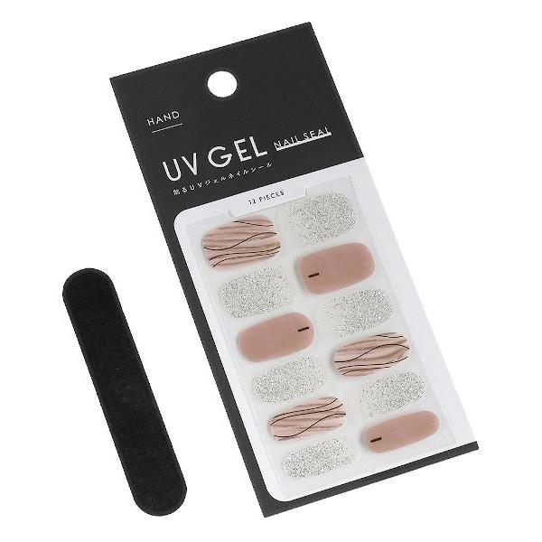 ジェルネイルシール 2207H-クリスタル 12片入 爪やすり付 ［色柄指定