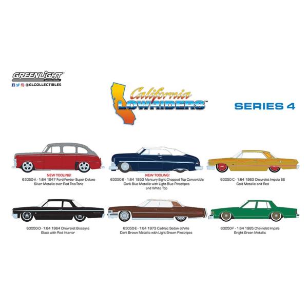 グリーンライト 1/64 California Lowriders シリーズ 4 1BOX6台入