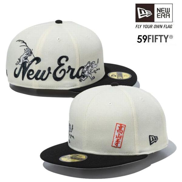 NEW ERA（ニューエラ） 59FIFTY 鳥獣戯画 クロームホワイト ブラック