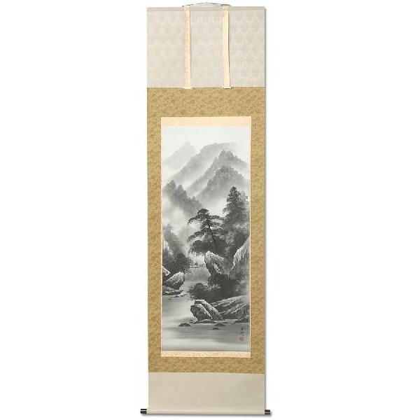 3/1限定☆ポイント2倍】掛軸 掛け軸 水墨山水 田中芳園作 : 人形と結納