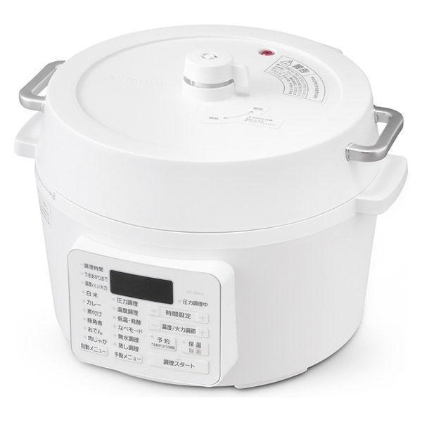 LOHACO - アイリスオーヤマ 電気圧力鍋 PC-MA4-W ホワイト 4.0L
