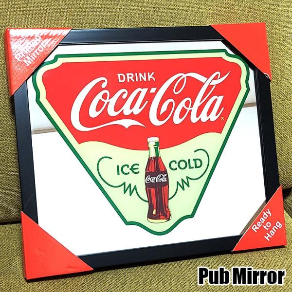 Coca Cola（コカコーラ） 鏡 パブミラー ロゴ おしゃれ アンティーク