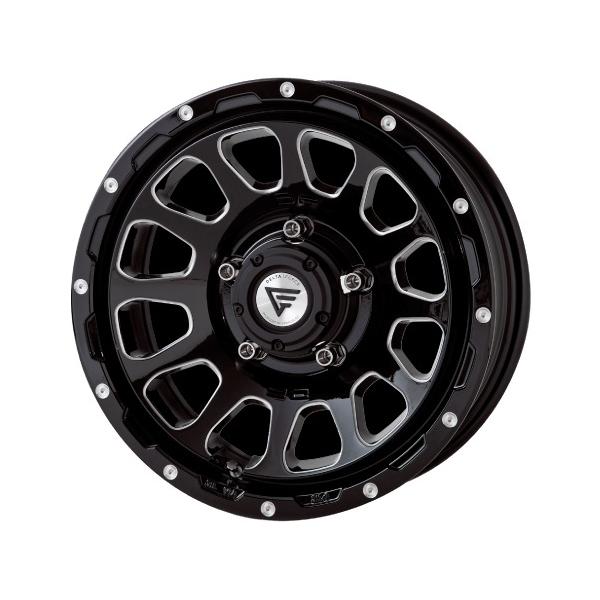 DELTA FORCE OVAL 16インチ 6.0J -5 5-139.7 ブラックマシニング 4本で