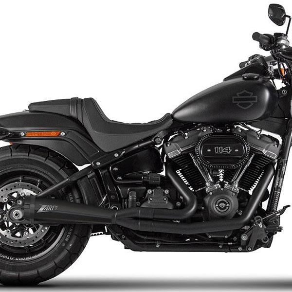 M8ソフテイル 2in1フルエキゾーストマフラー ブラック ZARD : HD-PARTS