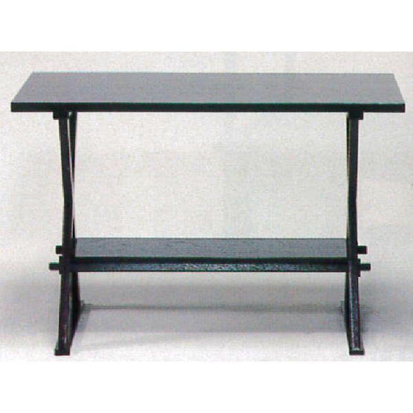 茶道具 立礼棚 喫架 掻合塗り 止金具付 中村宗悦作 裏千家用 組立式 柿