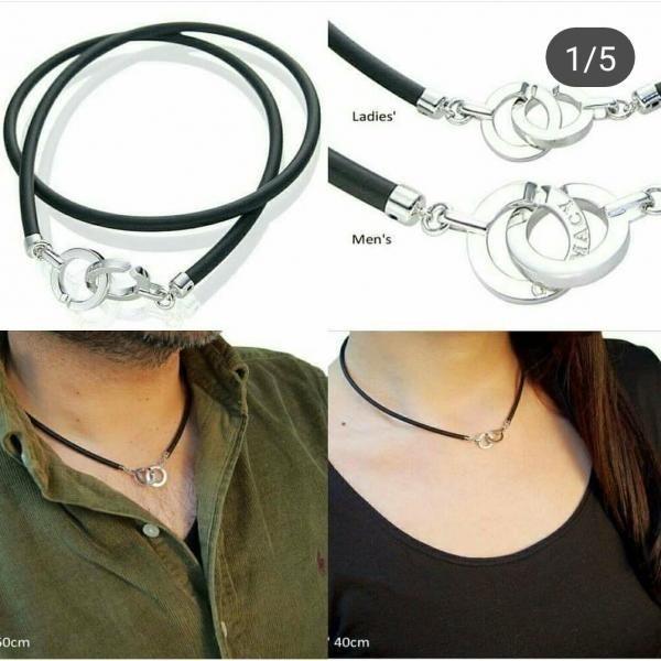 ゲルマニウムネックレス メンズ 約50cm、レディース約40cmの ・2本