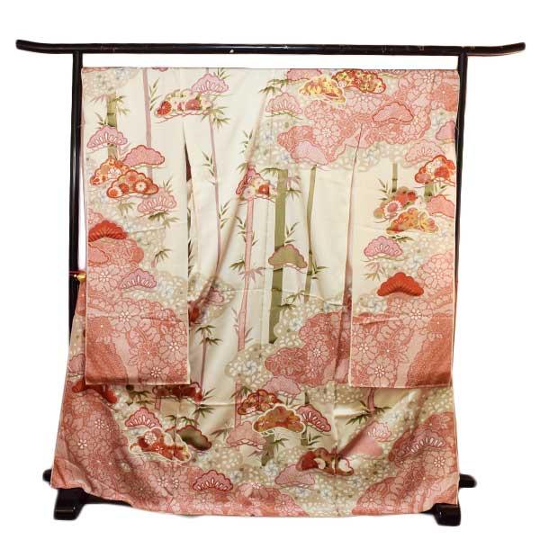 振袖 高級手描き友禅 仮絵羽 未仕立て品 正絹 京友禅 ONLY ki-064