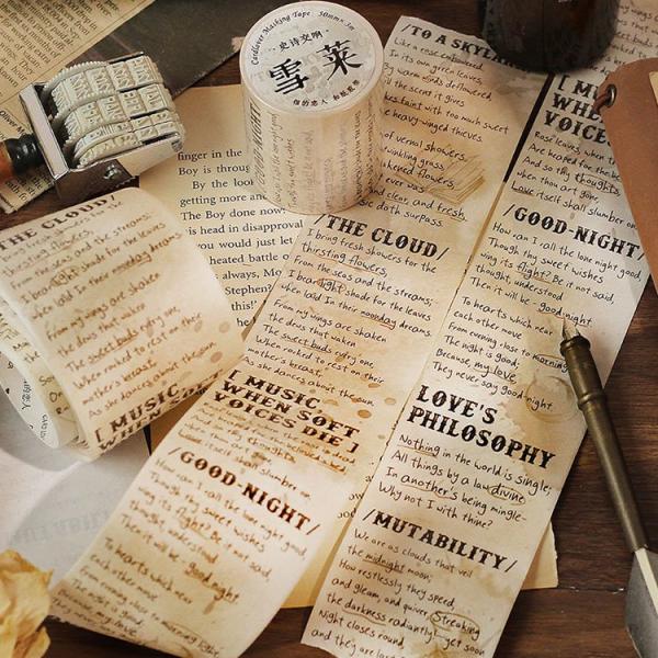 ヴィンテージ マスキングテープ 幅広50mm 海外 外国 マステ 剥離紙付き