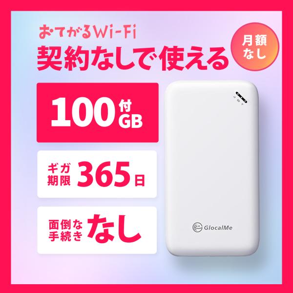 1年使える100GBデータ付 モバイルルーターおてがるWiFi : おてがるWi