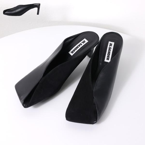 JIL SANDER（ジルサンダー） Square Toe Leather Mules サンダル