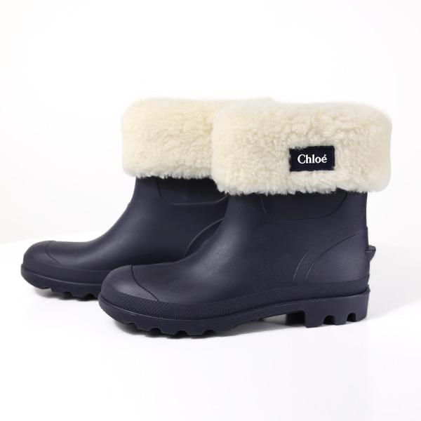 Chloe（クロエ） Logo Fur Rain Boots レインブーツ ロゴ ファー 靴