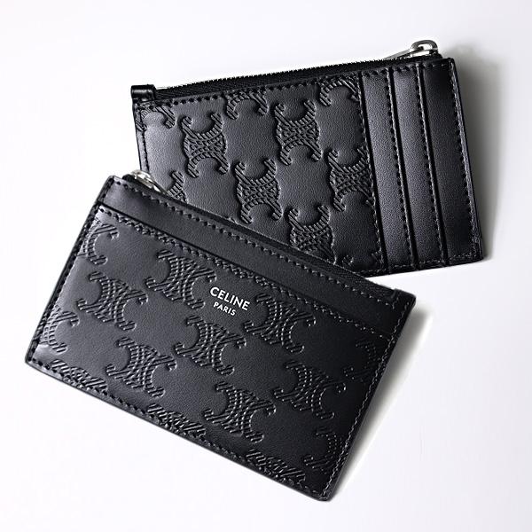 CELINE（セリーヌ） Triomphe Embossed Zipped Card Holder コイン