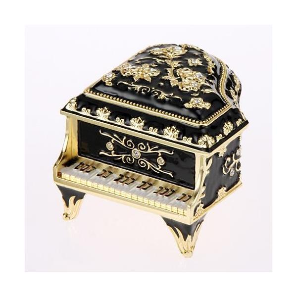 アンチモニーピアノ宝石箱オルゴール ブラック : インテリア雑貨LeMode