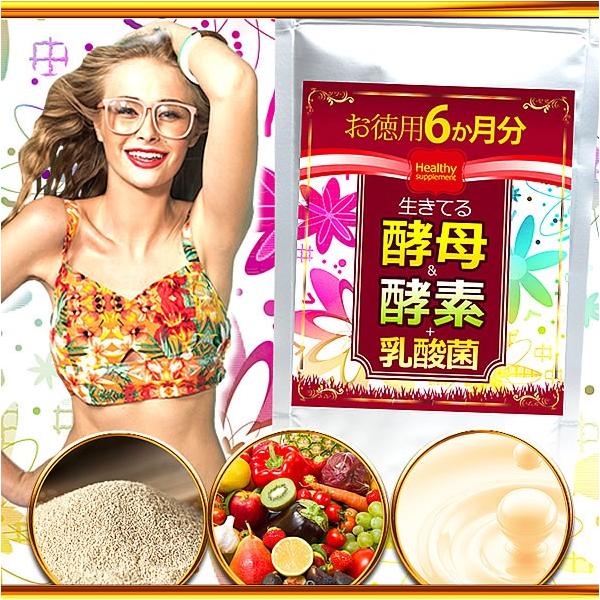生きてる酵母＆酵素＋乳酸菌 360粒 約6か月分 送料無料