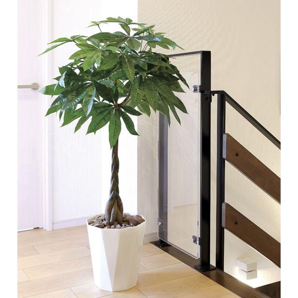 人工観葉植物 フェイクグリーン 光触媒 観葉植物 パキラ1.25m