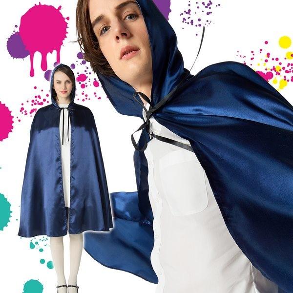 ブルーマント ハロウィン コスプレ フード付き ケープ ローブ マント