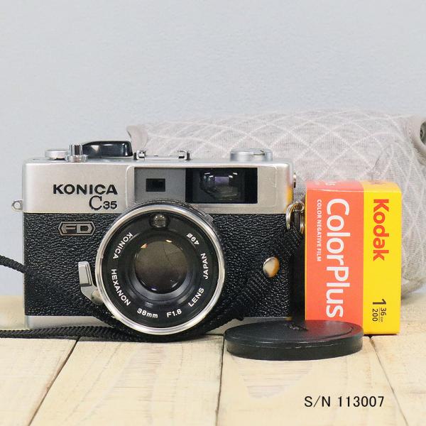 中古】【保証付 】 コニカ KONICA C35 FD S/N 303878（ケース