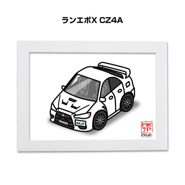 MKJP イラストA5 フレーム付き ミツビシ ランエボX CZ4A ゆうメール