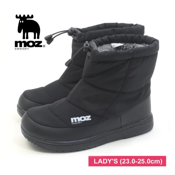 moz（モズ） レディース 防水 防滑 防寒 ウィンターブーツ ブラック