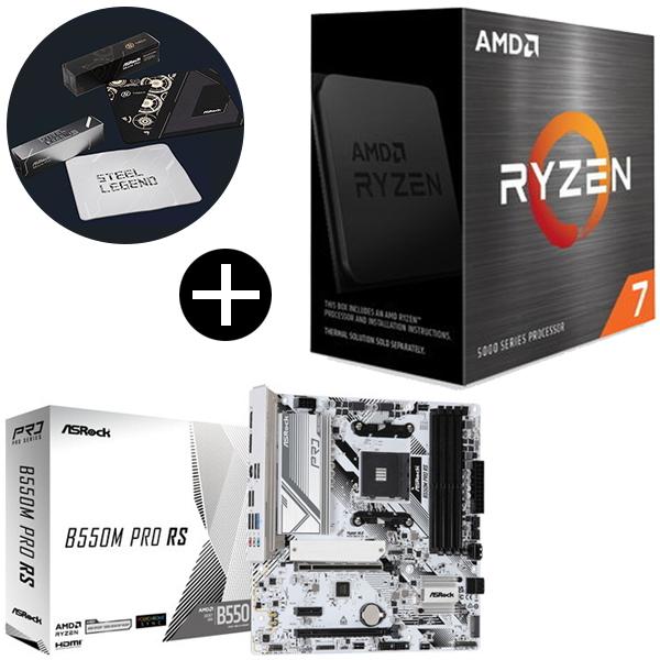国内正規品 AMD Ryzen 7 5700X W/O Cooler CPU + ASRock B550M Pro RS
