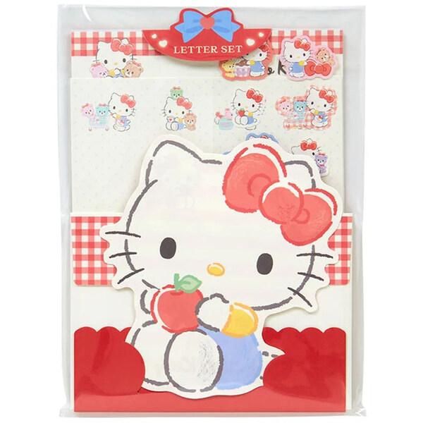 ハローキティ キャラクター形レターセット ダイカット 便箋 封筒 各2柄