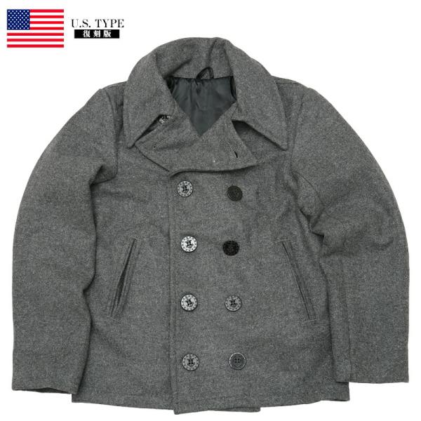 YMCLKY 米軍タイプ NAVY Pコート グレー JC043YN メンズ ピーコート 冬