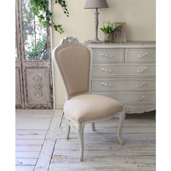 ダイニングチェア 椅子 リボン 可愛い アンティーク調 猫脚 洋風