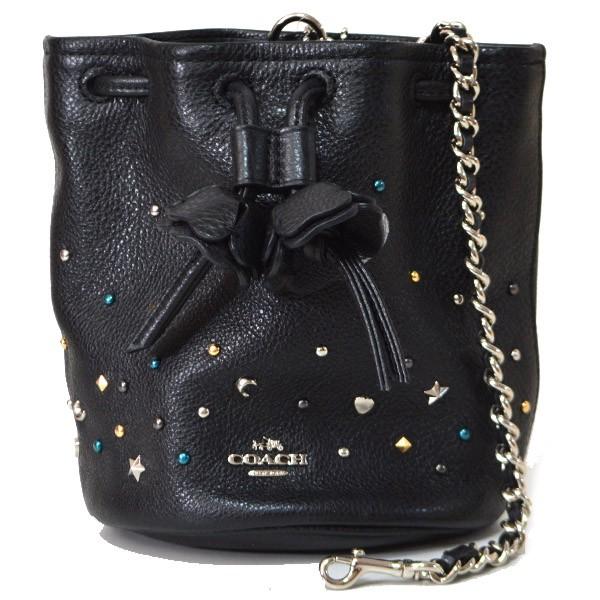 COACH（コーチ） バッグ スターダスト スタッズ レザー 巾着 リスト