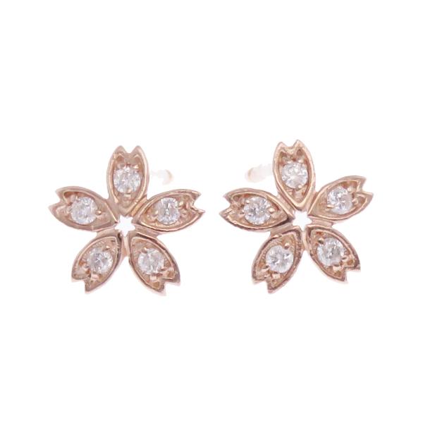 sakura 桜 ピアス ダイヤモンド K10 K18 Pt900 さくらモチーフ