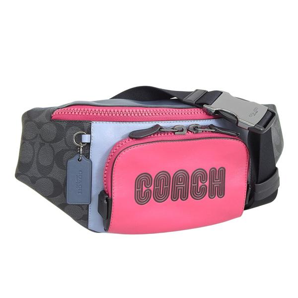 COACH（コーチ） ボディバッグ バッグ ピンク グレーマルチ メンズ