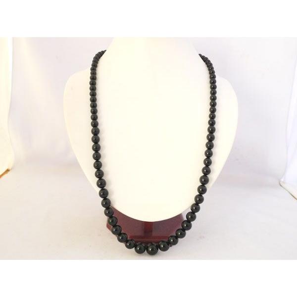 黒珊瑚 ネックレス 6mm玉〜12mm玉 内径62cm ブラックコーラル