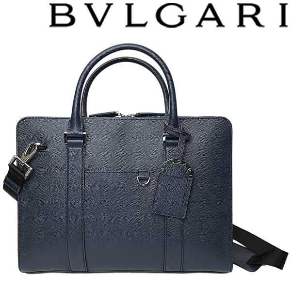 BVLGARI（ブルガリ） バッグ 型押しレザー 2WAY ショルダー ブリーフ