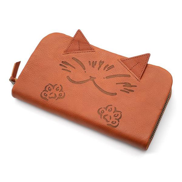 わちふぃーるど（WachiField） 猫耳ダヤンラウンド財布 茶 ダヤン 財布