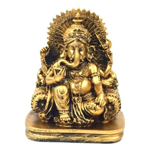 ガネーシャ アンティークゴールド中 インドの神様 夢をかなえるゾウ