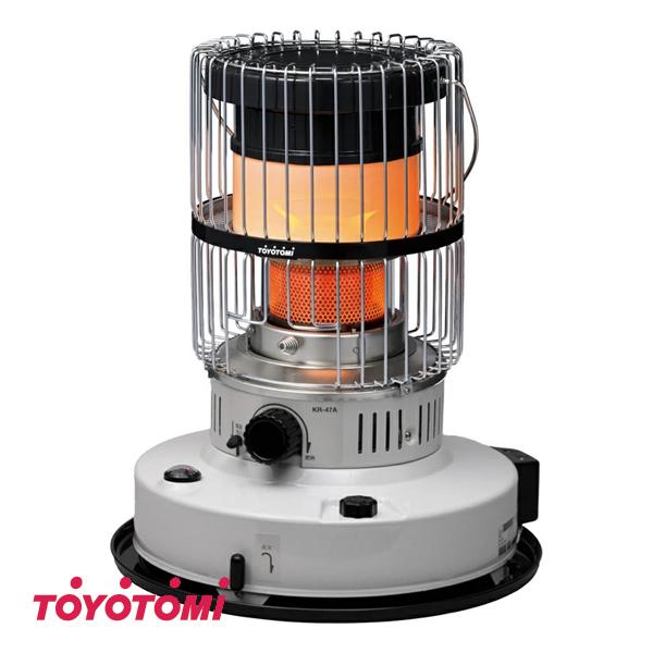 TOYOTOMI ホワイト 円筒形 ストーブ メッシュガード付き Toyotomiストーブ