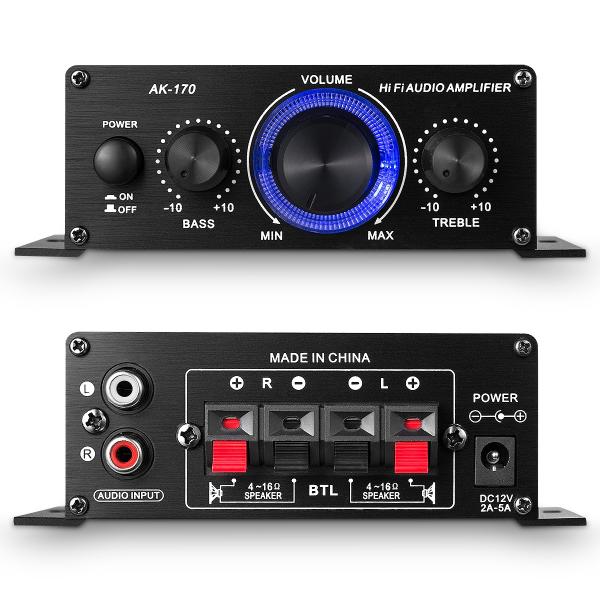 ステレオ オートバイ 車 パワーアンプ 小型 12V デジタルアンプ 12V