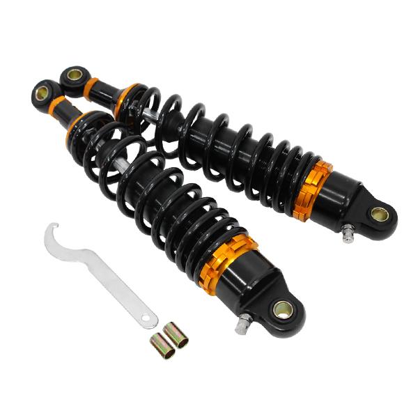 新品 XJ400D XJR400 SR400 4HM 黒×金 サスペンション 320mm リア