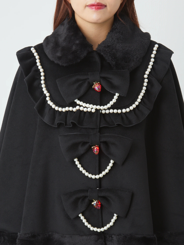 ストロベリーリボンポンチョコート - Ank Rouge(アンクルージュ)の