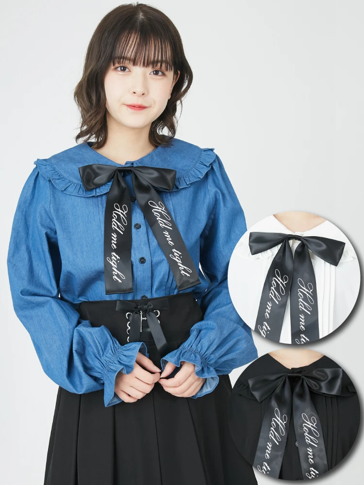 ロゴリボンブラウス - Ank Rouge(アンクルージュ)のシャツ・ブラウス