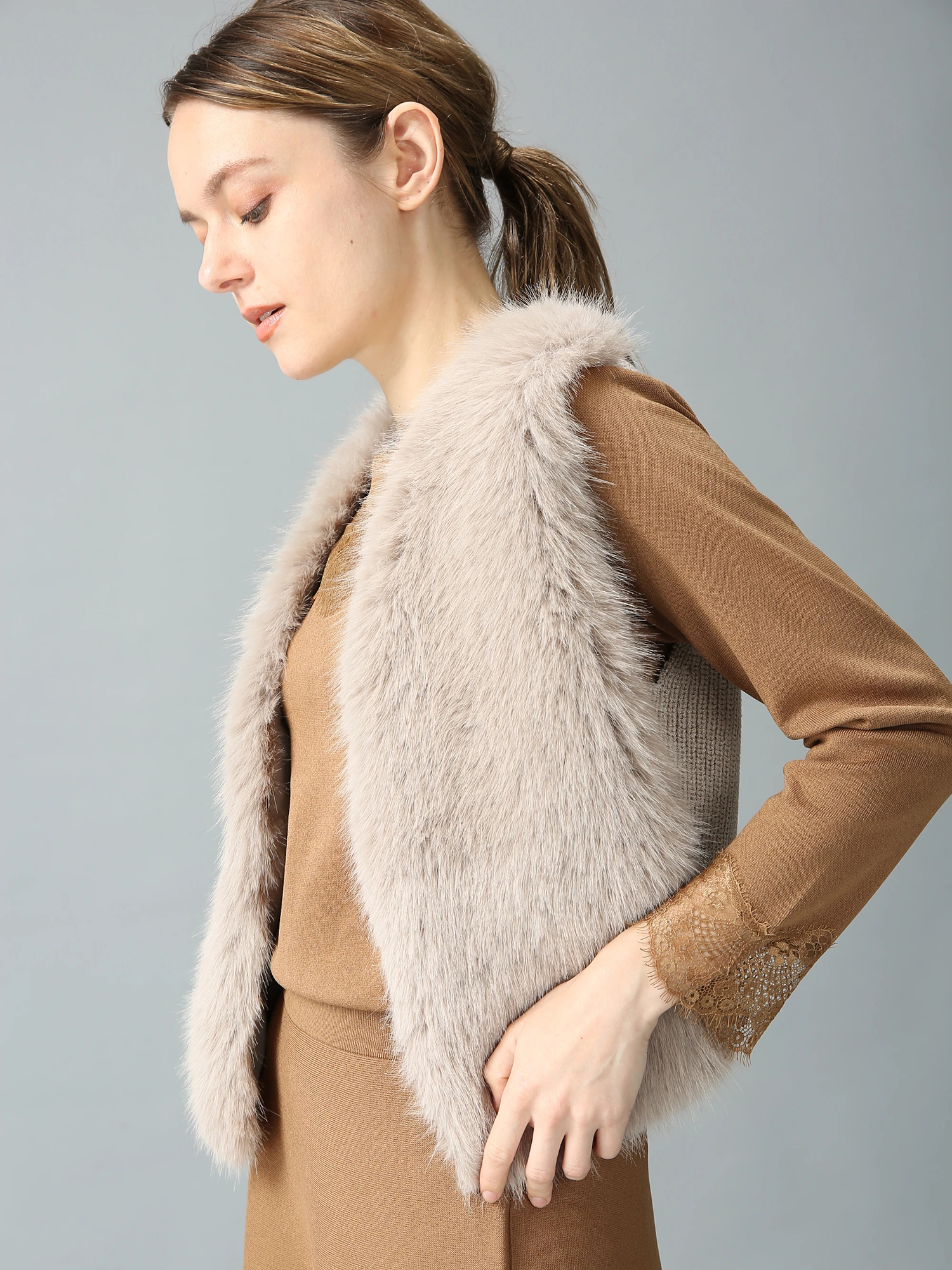 メープルファー ジレ ベスト ｜ MORABITO SPELL（モラビトスペル）｜.K