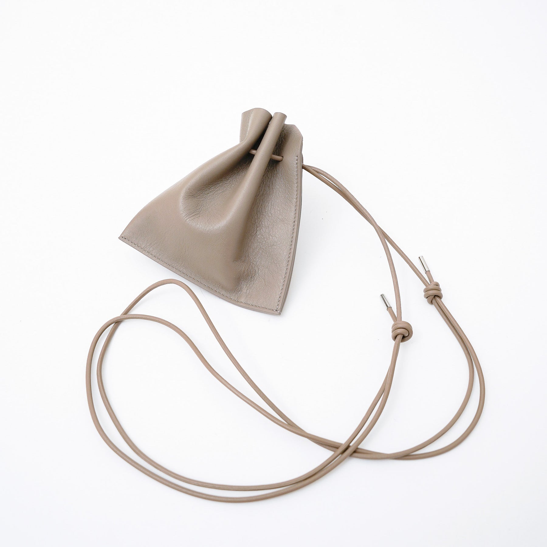 HERRIE KINCHAKU POUCH - XXS / RAPTO FLEX | Leather Mini Drawstring