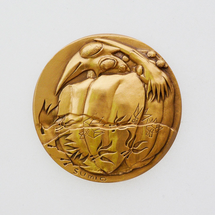 第26回 創作メダル彫刻展 記念メダル 「HALCYONser7-カタクリ#2